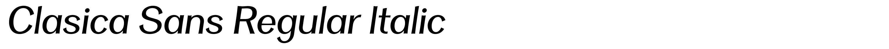 Clasica Sans Regular Italic
